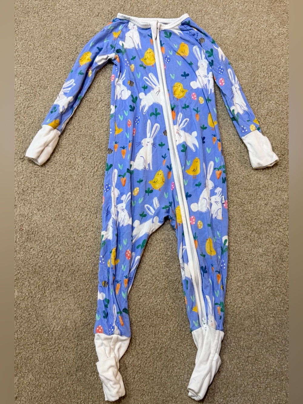 Little Sleepies Easter Bunny Chick Bamboo Zippy 12-18M